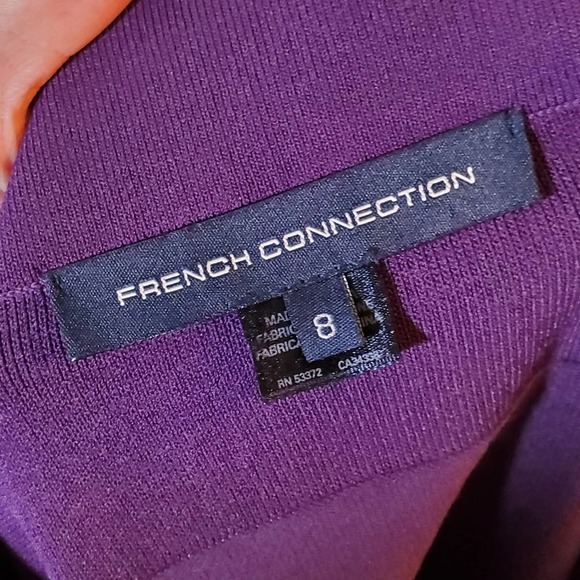 French Connection Purple Dani Crepe Bodycon Mini Skirt Size 8 - Picture 7 of 9